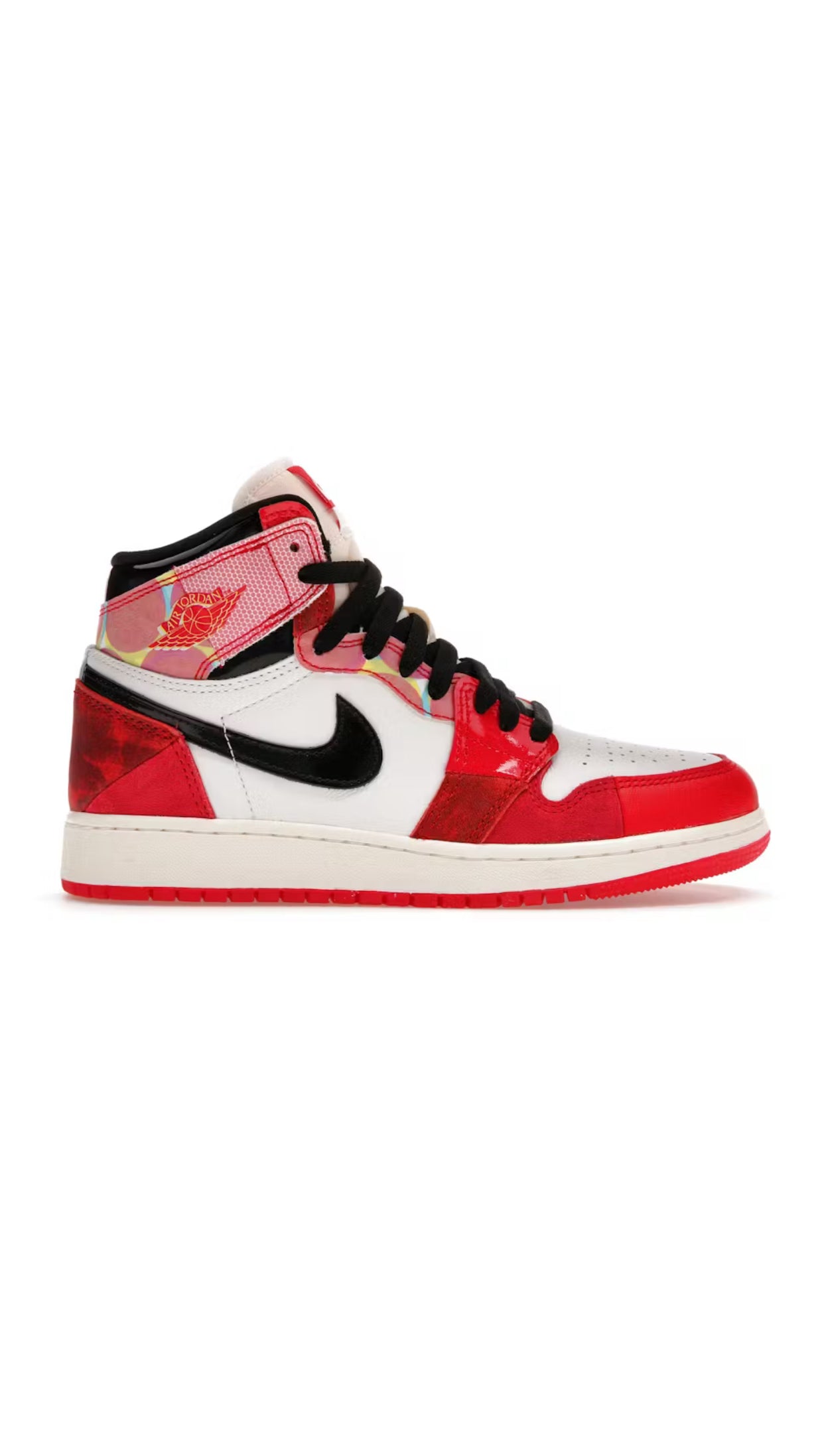 DS Jordan 1 high Spider-Man Across the Spider-Verse (GS) Size 7y #10946